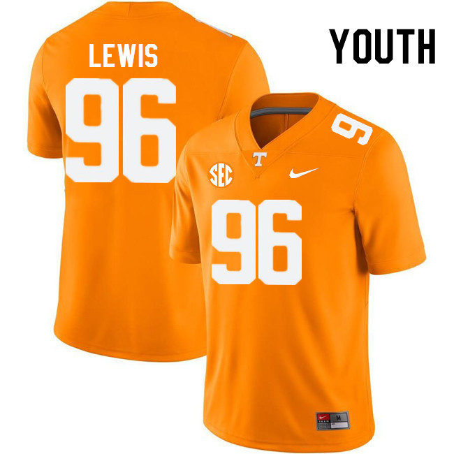 Youth #96 Austin Lewis Tennessee Volunteers College Football Jerseys Stitched Sale-Orange - Click Image to Close